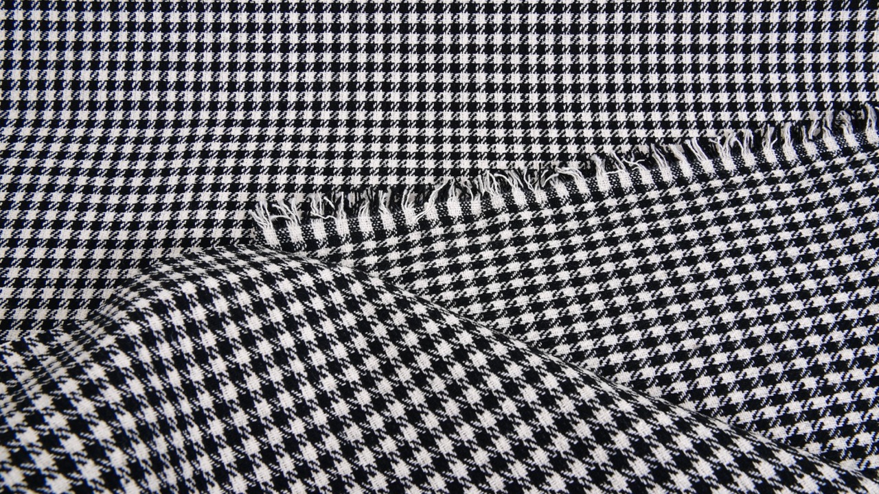 Pepita fabric black/white, Historic Fabrics, 2025, Porsche AG