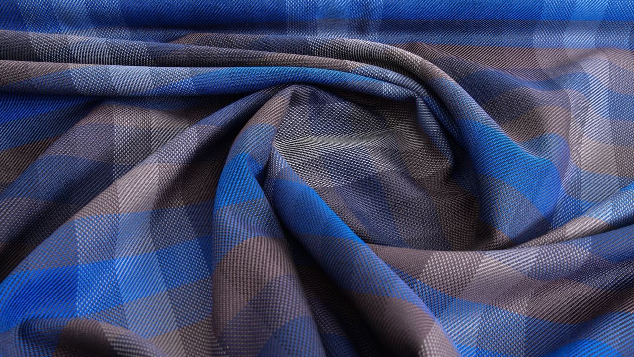 Multicolour Cobalt Blue fabric